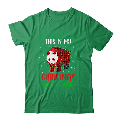 This Is My Christmas Pajama Shirt Panda Bear Red Plaid T-Shirt & Sweatshirt | Teecentury.com