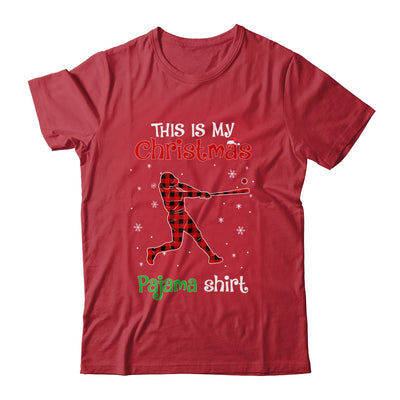 This Is My Christmas Pajama Shirt Red Plaid Baseball T-Shirt & Sweatshirt | Teecentury.com