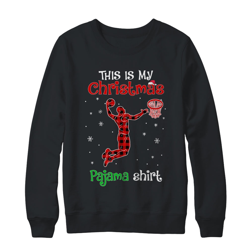 This Is My Christmas Pajama Shirt Red Plaid Basketball T-Shirt & Sweatshirt | Teecentury.com
