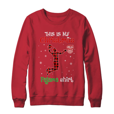 This Is My Christmas Pajama Shirt Red Plaid Basketball T-Shirt & Sweatshirt | Teecentury.com