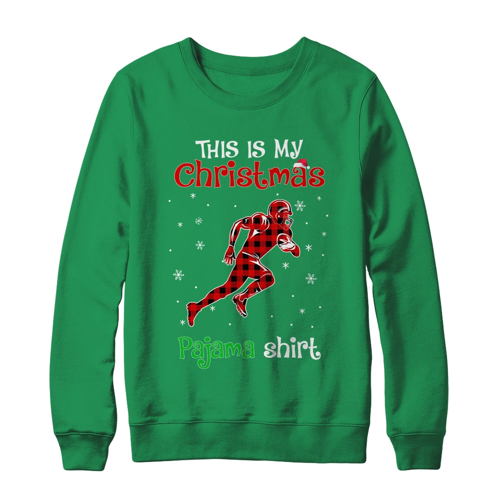 This Is My Christmas Pajama Shirt Red Plaid Football T-Shirt & Sweatshirt | Teecentury.com