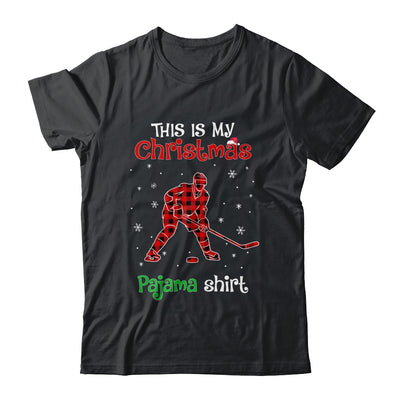 This Is My Christmas Pajama Shirt Red Plaid Hockey T-Shirt & Sweatshirt | Teecentury.com