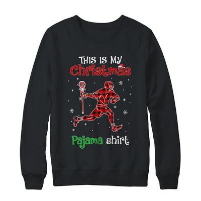 This Is My Christmas Pajama Shirt Red Plaid Lacrosse T-Shirt & Sweatshirt | Teecentury.com