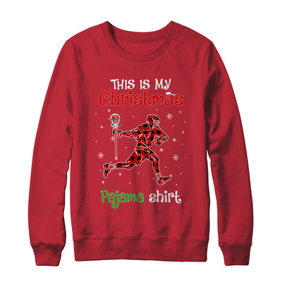 This Is My Christmas Pajama Shirt Red Plaid Lacrosse T-Shirt & Sweatshirt | Teecentury.com