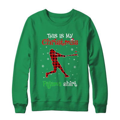 This Is My Christmas Pajama Shirt Red Plaid Softball T-Shirt & Sweatshirt | Teecentury.com