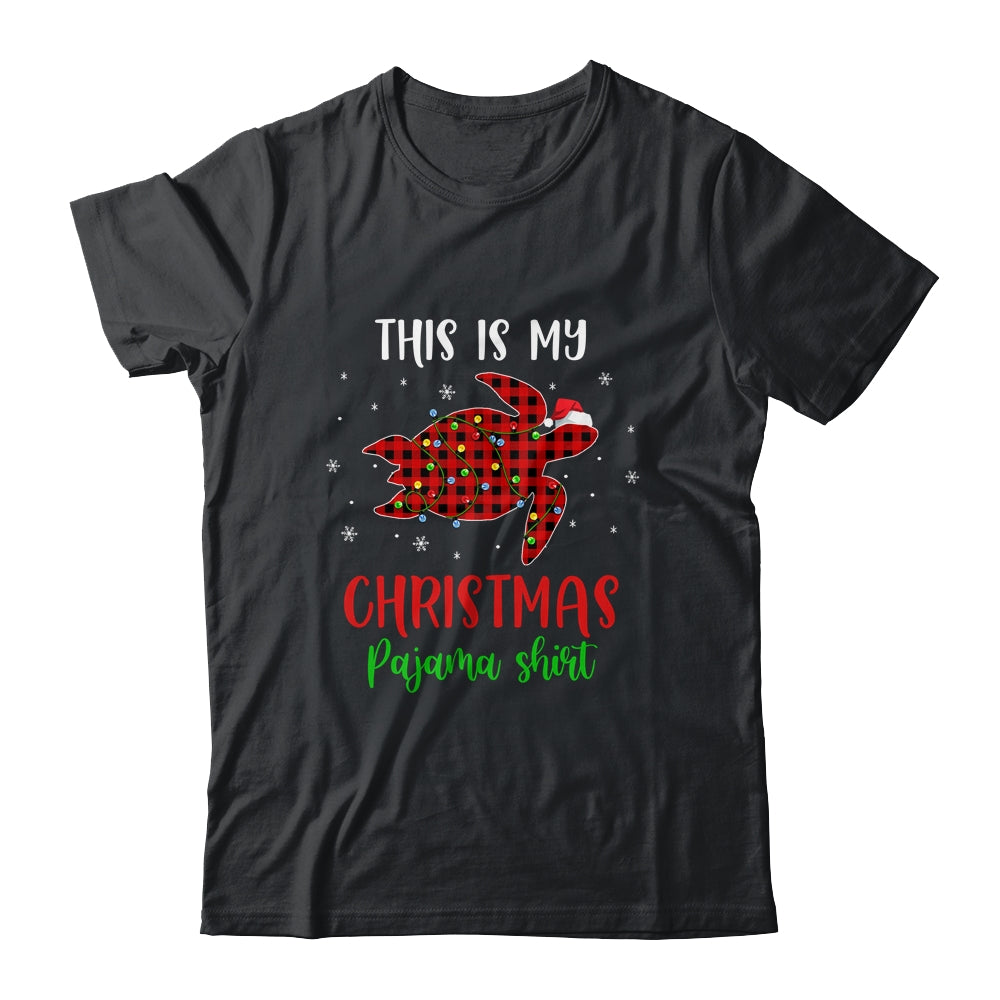 This Is My Christmas Pajama Shirt Turtle Red Plaid T-Shirt & Sweatshirt | Teecentury.com