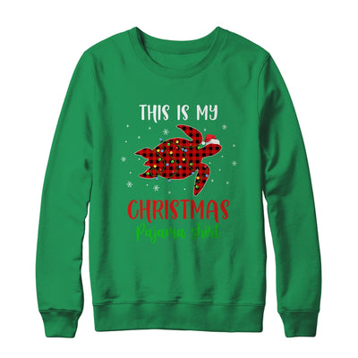 This Is My Christmas Pajama Shirt Turtle Red Plaid T-Shirt & Sweatshirt | Teecentury.com