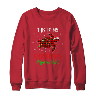 This Is My Christmas Pajama Shirt Turtle Red Plaid T-Shirt & Sweatshirt | Teecentury.com