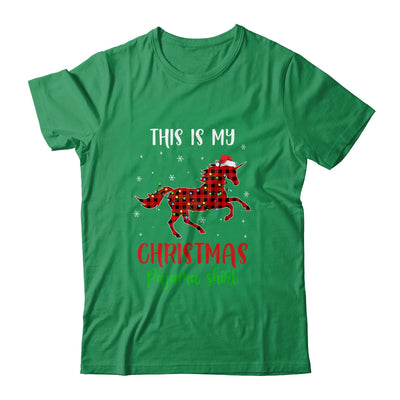 This Is My Christmas Pajama Shirt Unicorn Red Plaid T-Shirt & Sweatshirt | Teecentury.com
