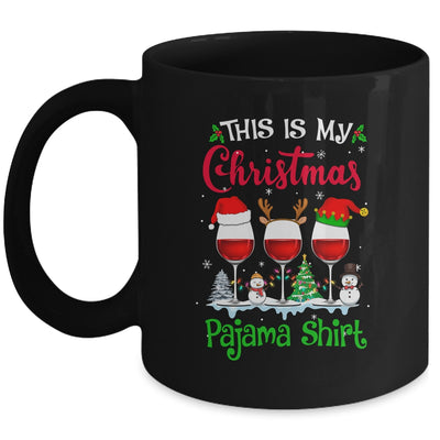 This Is My Christmas Pajama Wine Glass Lover Drinking Mug Coffee Mug | Teecentury.com