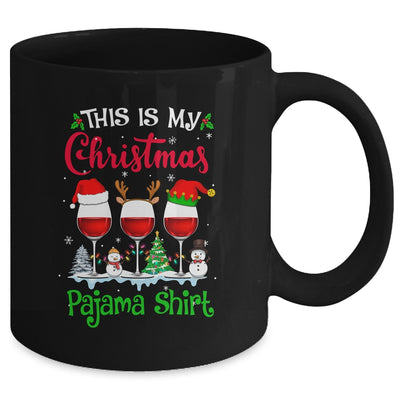 This Is My Christmas Pajama Wine Glass Lover Drinking Mug Coffee Mug | Teecentury.com