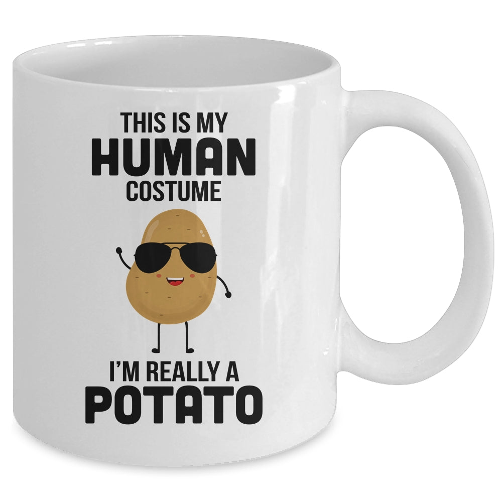 This Is My Human Costume Im Really A Potato Halloween Mug Coffee Mug | Teecentury.com