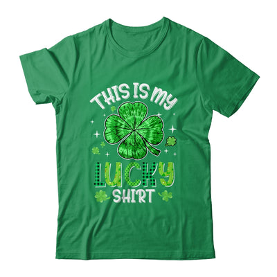 This Is My Lucky Shirt St Patricks Day Shamrock Tie Dye Shirt & Hoodie | teecentury