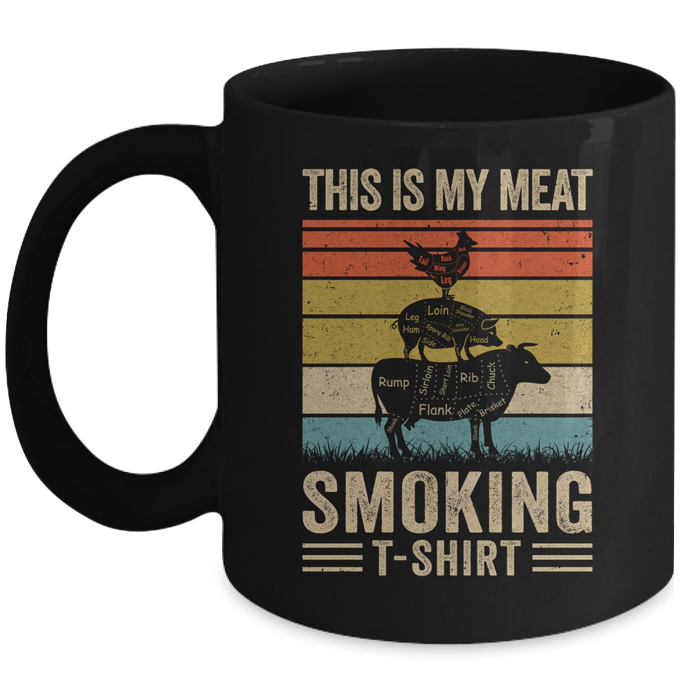 This Is My Meat Smoking BBQ Smoker Lover Vintage Mug | teecentury
