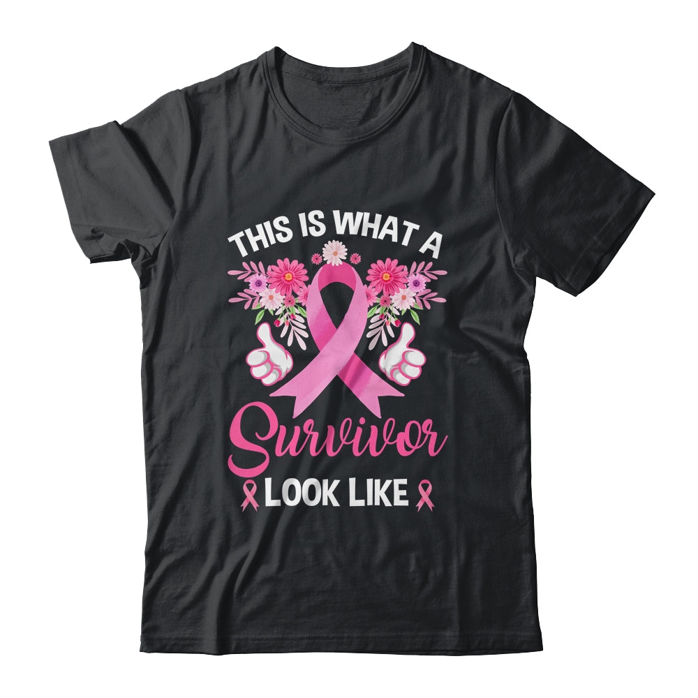 This Is What A Survivor Looks Like Breast Cancer Awareness Shirt & Hoodie | teecentury