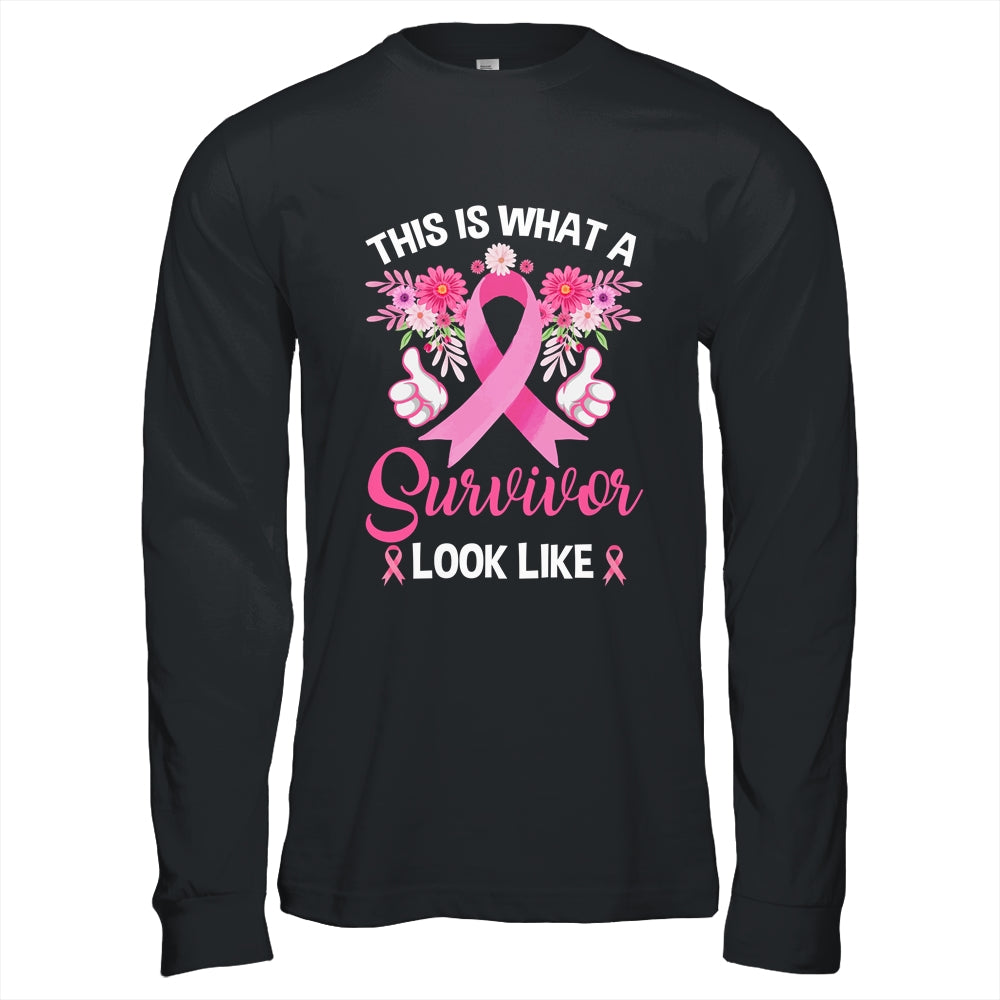 This Is What A Survivor Looks Like Breast Cancer Awareness Shirt & Hoodie | teecentury