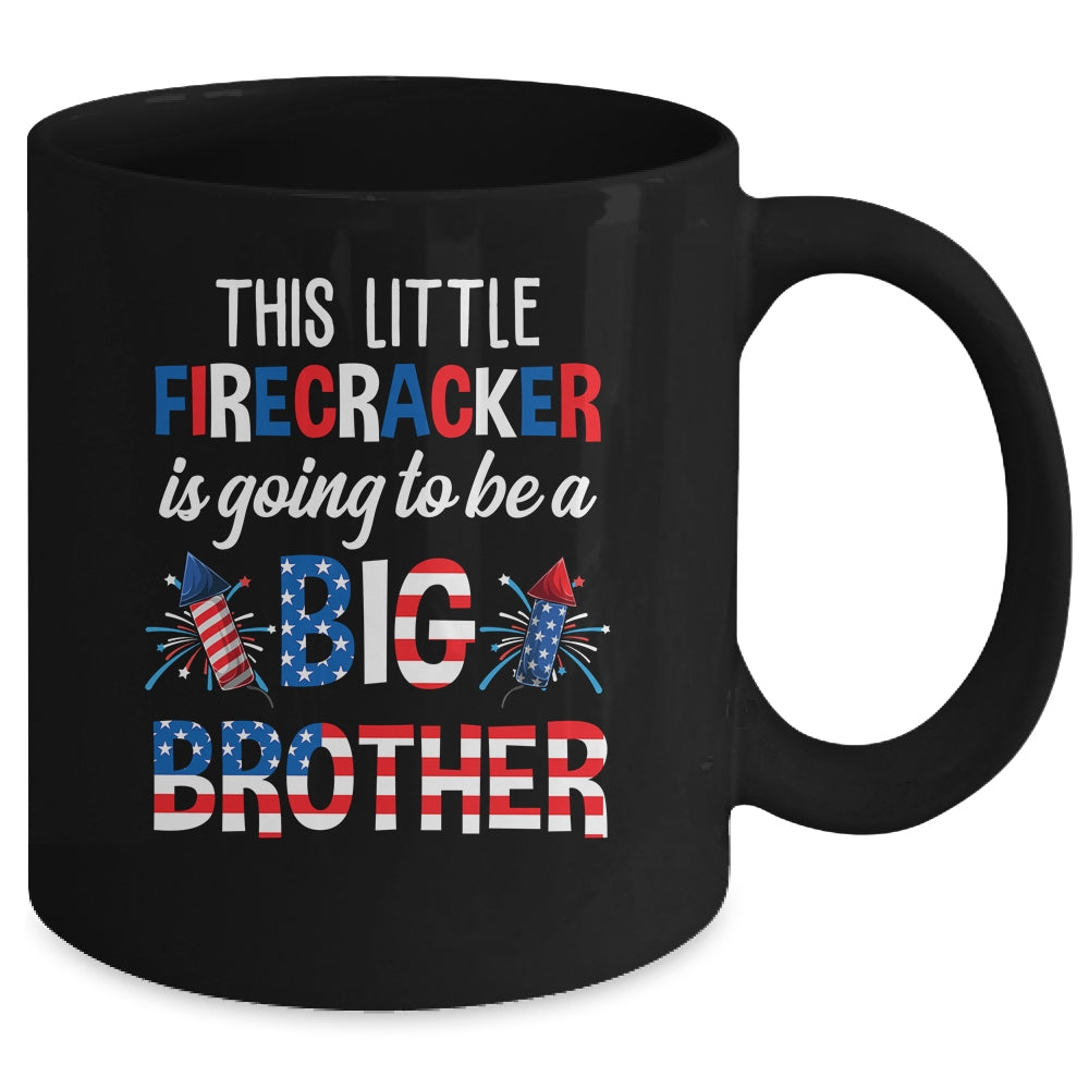 This Little Firecracker Is Going To Be Big Brother 4th July Mug | teecentury