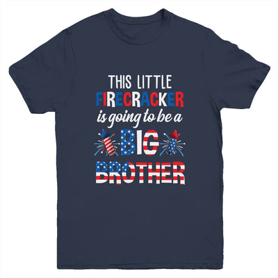 This Little Firecracker Is Going To Be Big Brother 4th July Youth Shirt | teecentury