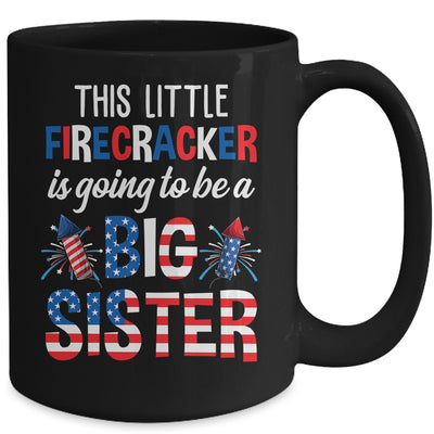 This Little Firecracker Is Going To Be Big Sister 4th July Mug | teecentury