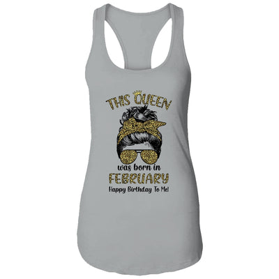 This Queen Was Born In February Happy Birthday To Me Leopard T-Shirt & Tank Top | Teecentury.com
