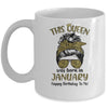 This Queen Was Born In January Happy Birthday To Me Leopard Mug Coffee Mug | Teecentury.com