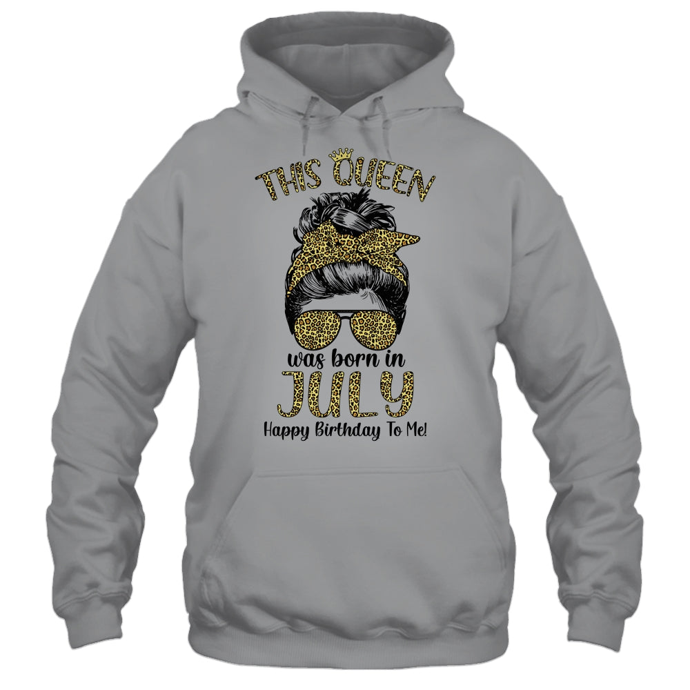 This Queen Was Born In July Happy Birthday To Me Leopard T-Shirt & Tank Top | Teecentury.com