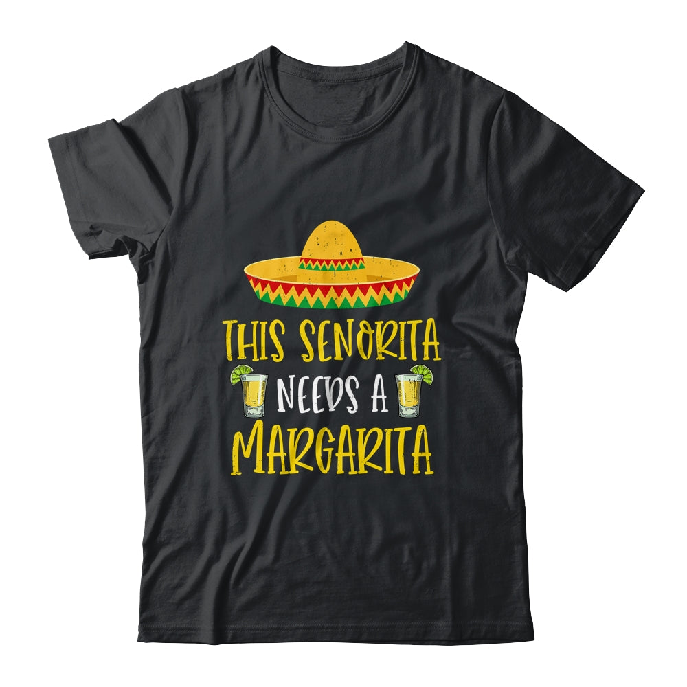 Womens Funny Cinco De Mayo T-Shirt Margarita With My Senoritas Tee