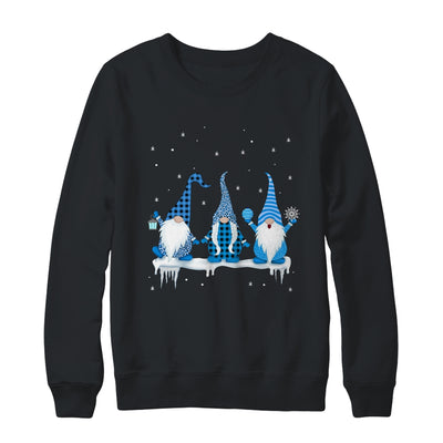 Three Christmas Gnomes Funny Humor Santa Blue Christmas T-Shirt & Sweatshirt | Teecentury.com