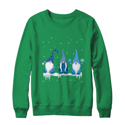 Three Christmas Gnomes Funny Humor Santa Blue Christmas T-Shirt & Sweatshirt | Teecentury.com