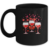 Three Glasses Wine Heart Funny Couple Valentines Day Mug Coffee Mug | Teecentury.com