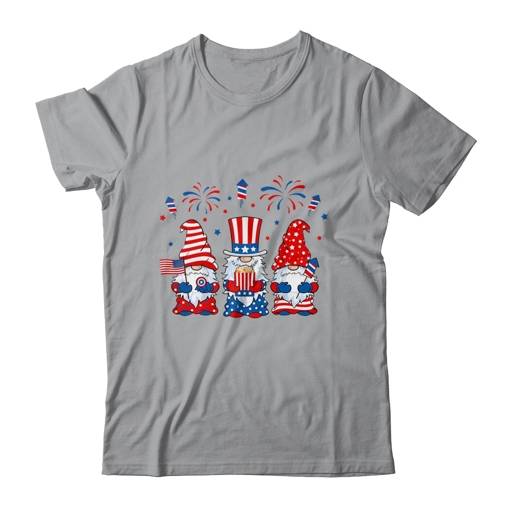 Three Gnomes Celebrating Independence Day 4th Of July T-Shirt & Tank Top | Teecentury.com