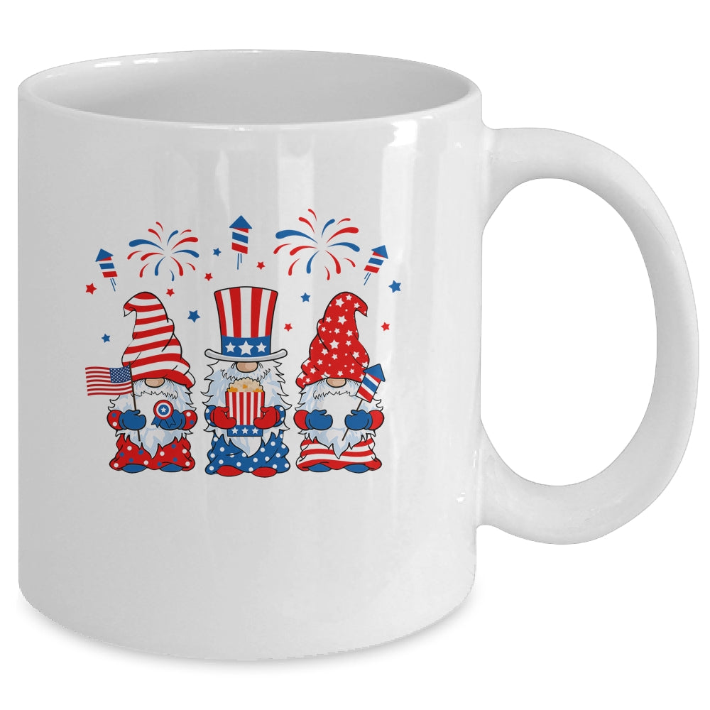 Three Gnomes Celebrating Independence Day 4th Of July Mug Coffee Mug | Teecentury.com