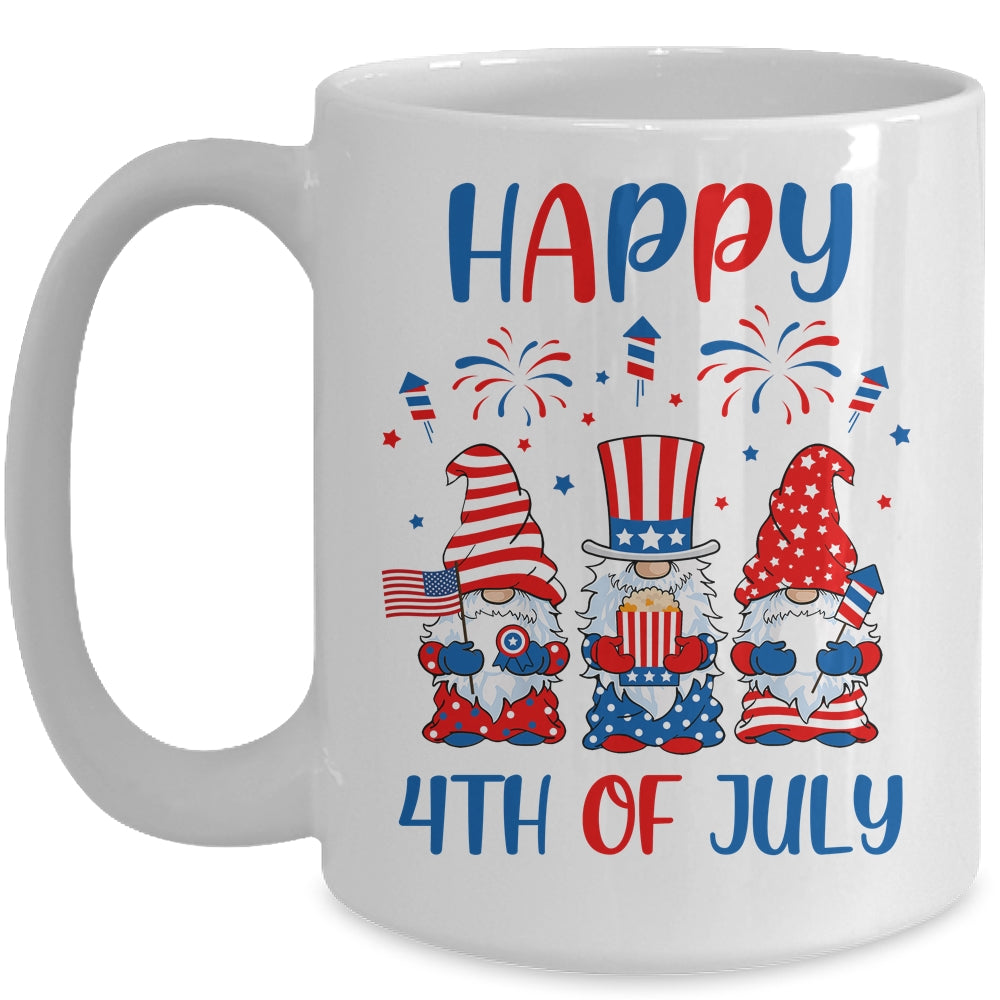 Three Gnomes Celebrating Independence Day USA 4th Of July Mug Coffee Mug | Teecentury.com