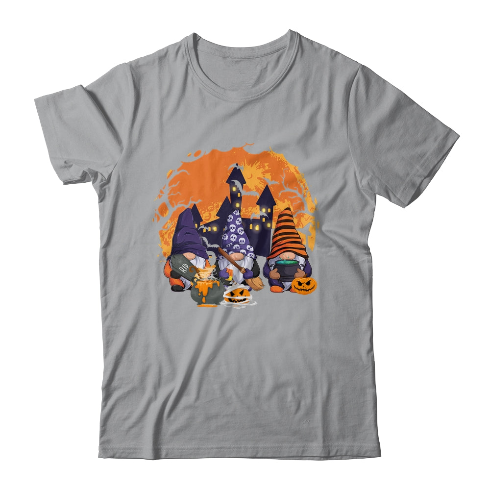 Three Gnomes Happy Halloween Fall Candy Corn Pumpkin Shirt & Hoodie | teecentury