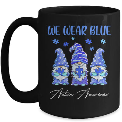 Three Gnomes Holding Blue Puzzle Autism Awareness Mug Coffee Mug | Teecentury.com