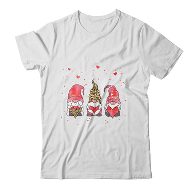 Three Gnomes Holding Heart Leopard Happy Valentine's Day T-Shirt & Tank Top | Teecentury.com