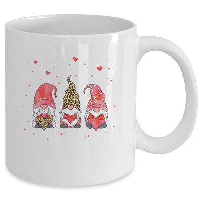 Three Gnomes Holding Heart Leopard Happy Valentine's Day Mug Coffee Mug | Teecentury.com