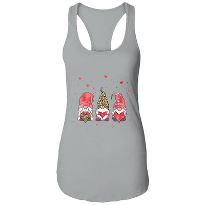 Three Gnomes Holding Heart Leopard Happy Valentine's Day T-Shirt & Tank Top | Teecentury.com