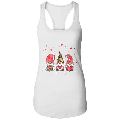 Three Gnomes Holding Heart Leopard Happy Valentine's Day T-Shirt & Tank Top | Teecentury.com