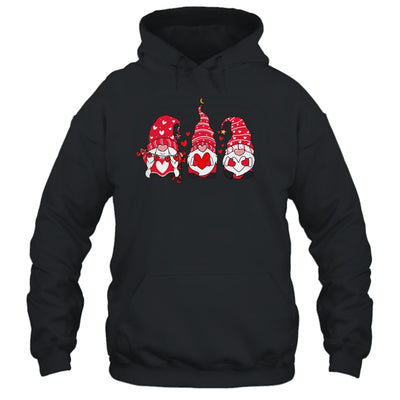 Three Gnomes Holding Hearts Valentines Day Gift For Her T-Shirt & Hoodie | Teecentury.com