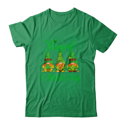 Three Gnomes Holding Shamrock Plaid Leopard St Patricks Day Shirt & Hoodie | teecentury