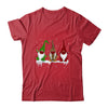 Three Gnomes Wearing Christmas Mask Buffalo Plaid Leopard T-Shirt & Sweatshirt | Teecentury.com