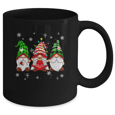 Three Gnomies Red Plaid Buffalo Costume Gnome Christmas Mug | teecentury