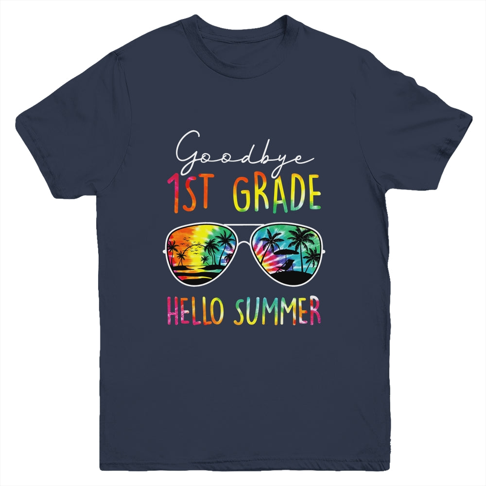 Tie Dye Goodbye 1st Grade Hello Summer Last Day Of School Youth Shirt | teecentury