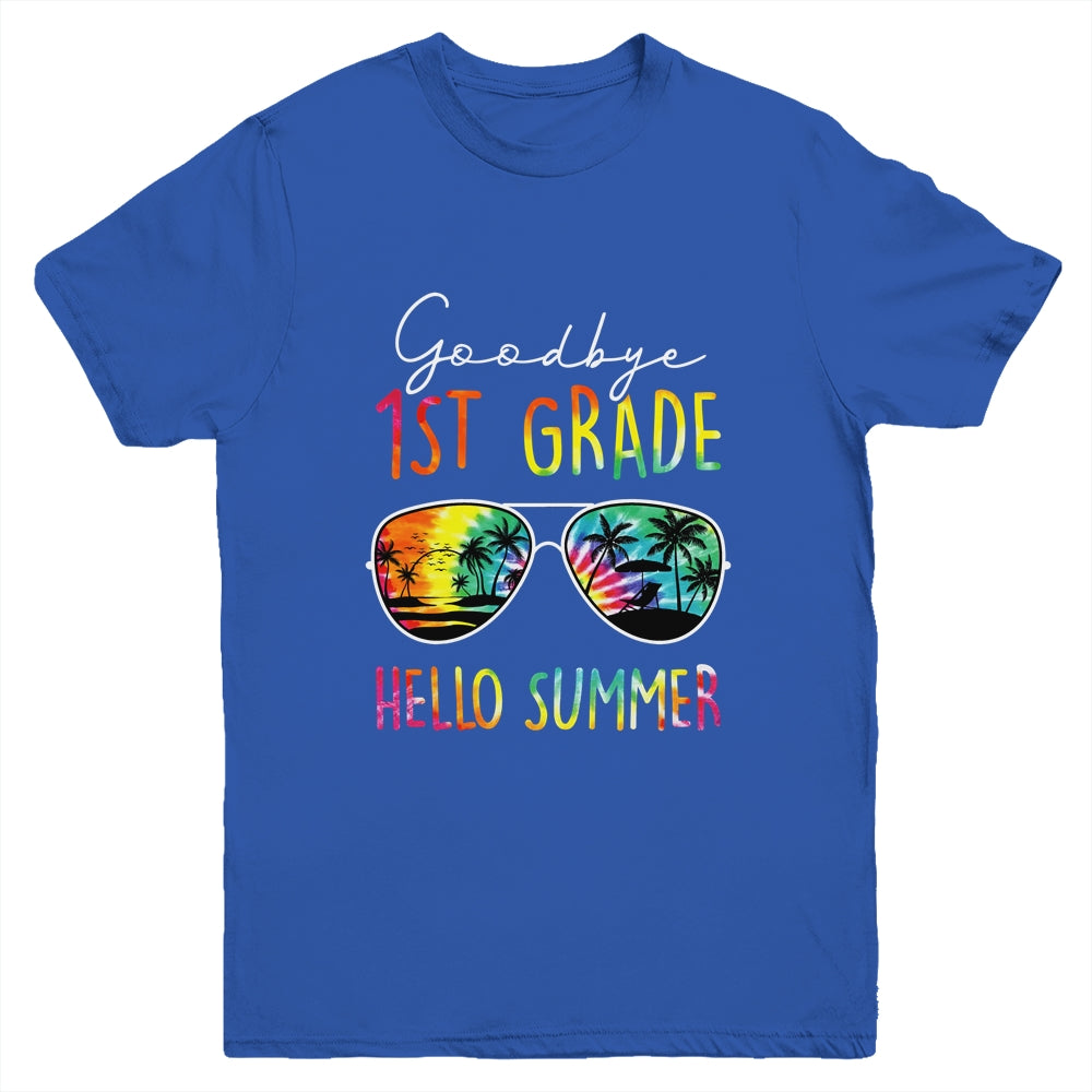 Tie Dye Goodbye 1st Grade Hello Summer Last Day Of School Youth Shirt | teecentury
