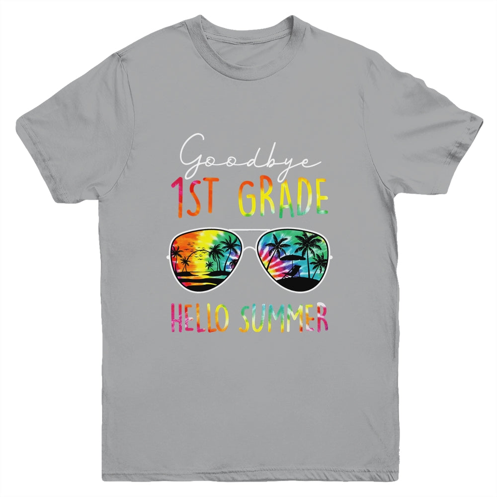 Tie Dye Goodbye 1st Grade Hello Summer Last Day Of School Youth Shirt | teecentury