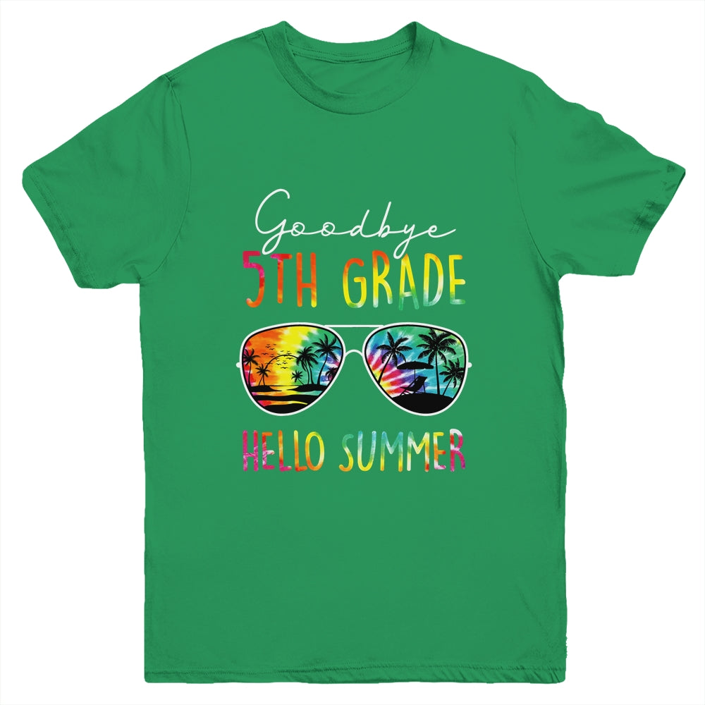 Tie Dye Goodbye 5th Grade Hello Summer Last Day Of School Youth Shirt | teecentury