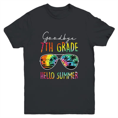 Tie Dye Goodbye 7th Grade Hello Summer Last Day Of School Youth Shirt | teecentury