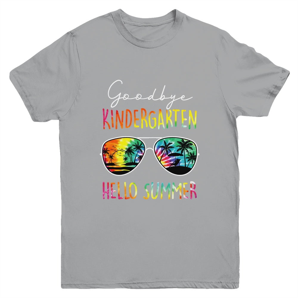Tie Dye Goodbye Kindergarten Hello Summer Last Day Of School Youth Shirt | teecentury