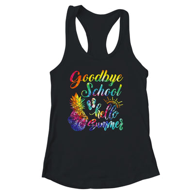 Tie Dye Goodbye School Hello Summer Last Day Of School Shirt & Tank Top | teecentury